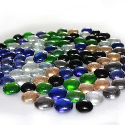bhaktinayak Polished Round Shape Glass Pebbles Stone For Glass Filler Aquarium Vase_P20 Polished Round Fire Glass Pebbles-picture-23