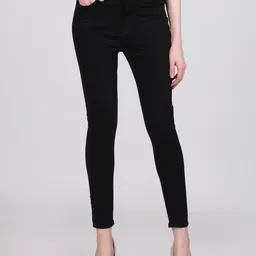 vbeauti Women Skinny Mid Rise Black Jeans-picture-10