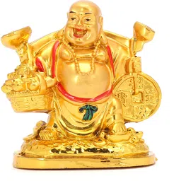 nxtmall Laughing Buddha Resin Statue Decorative Showpiece - 6 cm-picture-44