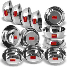 sumeet Stainless Steel Serving Bowl Stainless Steel Heavy Gauge Bowl / Wati set with Mirror Finish 12cm Dia (350 Ml) - Set of 12pc image 5