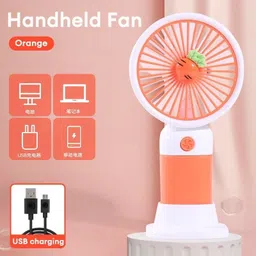 tunisky Portable Mini Cooling Fan USB Rechargeable, Compact Personal Fan for Home 200 1 Blade Table Fan image 2