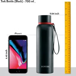 borosil Trek Vacuum Insulated Water Bottle, 20 Hours Hot & 24 Hours Cold 700 ml Flask image 5
