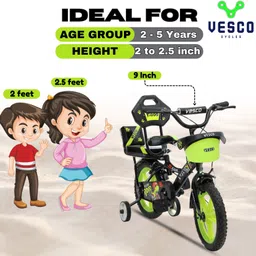 vesco Kiddo " Cycle for Kids Bicycles age 3 to 5 Year Boys & Girls Road Cycle 14 T (inch) BMX Cycle image 2