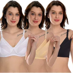 xcare Pack of 3 Women Maternity/Nursing Non Padded Bra-picture-16