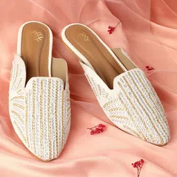 house of pataudi Ethnic Mule For Women image 1