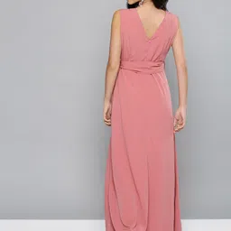 harpa Women A-line Pink Maxi/Full Length Dress image 4