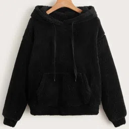 fairiano Women Full Sleeve Self Design Hooded Sweatshirt-picture-11
