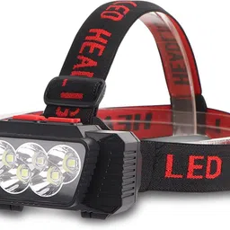 ecosky 5 Bulb Bright LED Rechargeable Headlamp for Outdoor 4 hrs Flood Lamp Emergency Light-picture-17