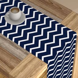 AEROHAVEN Navy Blue & White Digital Printed Table Runner-picture-28