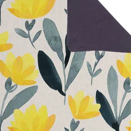 STITCHNEST Yellow & Grey Printed Table Runner image 4