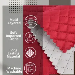 HOMADORN Maroon Quilted Table Runner image 5