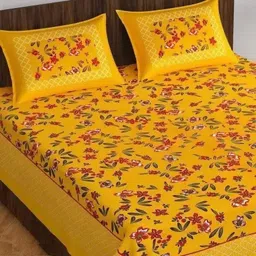 sp creation Cotton Double Flat 1000 TC Jaipuri Prints Bedsheet-picture-27