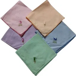 StitchStory Women Soft Cotton Hankies Ladies hanky set for women ["Multicolor"] Handkerchief-picture-39