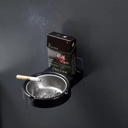msvtradess Adhesive ashtray with lighter holder Multicolor Stainless Steel Ashtray-picture-11