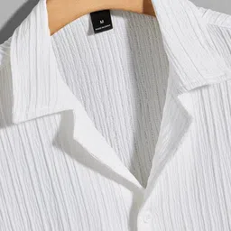 metronaut Men Regular Fit Self Design Spread Collar Casual Shirt image 4