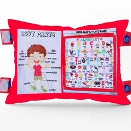 nestoria Kids Learning abcd Cushion Pillow Book, Hindi / English, Boy / Girl Microfibre Animals, Birds, Smiley, Fruits, Toons & Characters Baby Pillow Pack of 1-picture-36