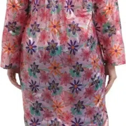 firmed string Floral Print, Solid Women Raincoat image 2