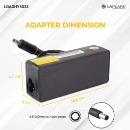 LAPCARE ADAPTER FOR HP 65W WITH BLUE PIN 65 W Adapter image 3