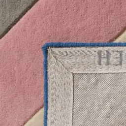 Safiya Carpet Grey & Pink Geometric Woollen Carpet image 3