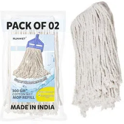 diem Wet Cotton Mop Refill for Floor Cleaning | High absorbency | 300gm | White | Refill-picture-11