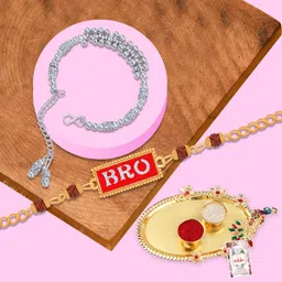 shreenathji jewellers Bhaiya Bhabhi SJJRK-1064-4318-4320 Mauli Thread Rakhi Set-picture-15