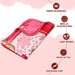 tip 'n' top Cartoon Crib Mink Blanket for Heavy Winter image 2