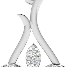 avsar Pranjal 14kt Cubic Zirconia White Gold Pendant-image-82