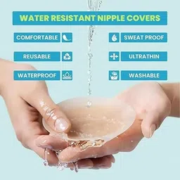didment 2 Pairs Invisible Silicone Nipple Covers – Soft, Reusable & Sweatproof Pads Breast Nipple Shield image 3