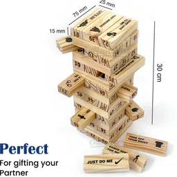 aestora Wooden Stacking Tower Game, Adult Couples Block Game(48 Blocks) image 4