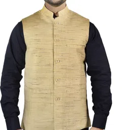 w s textile Men Self Design Nehru Jacket image 1
