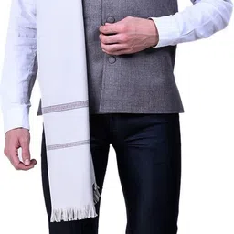 Royal-E-Kashmir Wool Solid Men Shawl image 3