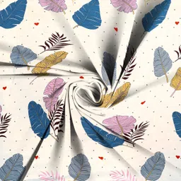 bluedot 200 TC Cotton Single Self Design Flat Bedsheet image 2