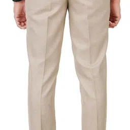 mchenry Men Regular Fit Cream Viscose Rayon Trousers image 2