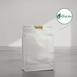 fresh bio Bamboo Stick Cotton Tote Bag | Lightweight & Stylish - 16"x19"+5.5"(125gsm) Pack of 2 Grocery Bags-picture-12