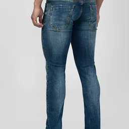 SPYKAR Men Slim Fit Low-Rise Low Distress Heavy Fade Jeans image 3