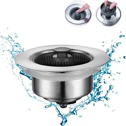 marmoris ecom Kitchen Sink Stainless Steel Push Down Strainer-picture-36