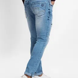 SPYKAR Men Blue Slim Fit Low-Rise Mildly Distressed Heavy Fade Jeans image 2