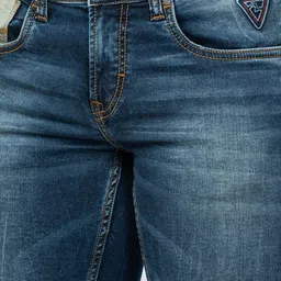 SPYKAR Men Slim Fit Low-Rise Low Distress Heavy Fade Jeans image 5