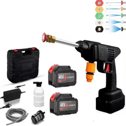 rexmon Portable High 48V Water Gun pressure Washer with 2 batteries & 5 tips Pressure Washer-picture-25