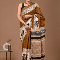 tetarwal Floral Print Daily Wear Pure Cotton Saree image 2