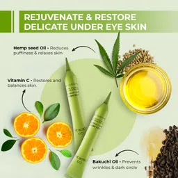 Colorbar Vita Hemp Restoring & Balancing Under Eye Serum | Vitamin C | Vitamin E | All Skin Tone | Hemp Seed Oil | Enriched with Backuchiol image 3