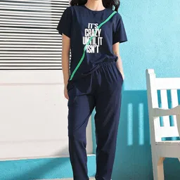 zeyo ZeyoPrinted Top With Trousers Co-Ords image 5