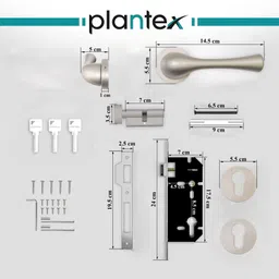 plantex Brass, Zinc Alloy Glossy Handlesets image 5