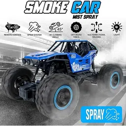 fizz BlueRemote Conrol Rock Car for Kids Boys and Girl Both with Mist Smoke Monster image 4