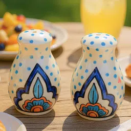 voidrop Ceramic Salt & Pepper Set for Dining Table & Kitchen (80 ML) image 2