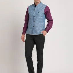 turtle Self Design Men Waistcoat image 5