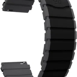 DailyObjects Black-Charcoal Rim Snap On Universal WatchBand for Samsung/OnePlus/Fitbit Smartwatches (22mm) Smart Watch Strap Smart Watch Strap image 1