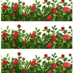 hetshree decor 50 cm Red Roses Green Border Wall Sticker & Decals Self Adhesive Sticker-picture-10