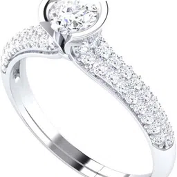 avsar R3661 14kt Cubic Zirconia White Gold ring image 4