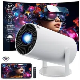 AmarTraders HY300 4k Android 11 Projector 1GB/8GB, WiFi 6/BT 5.0 180° (4500 lm / 1 Speaker / Wireless) Portable Projector image 1